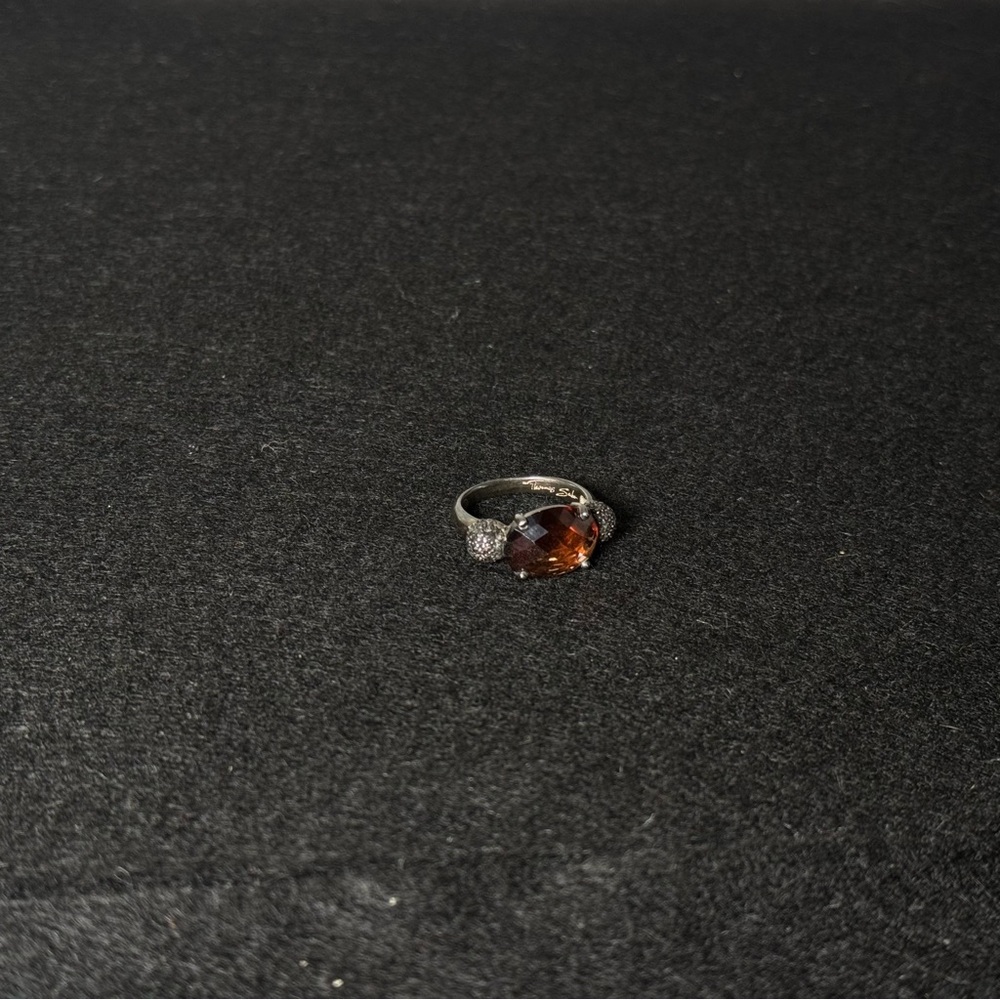 Thomas Sabo Brown and Silver Gemstone Ring - Picture 6 of 8